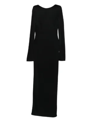 ワンピース Saint Laurent Dress Saint Laurent One Shoulder Maxi Dress in Noir | FWRD
