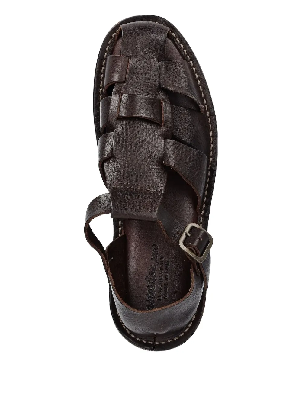 Astorflex leather woven sandals Brown