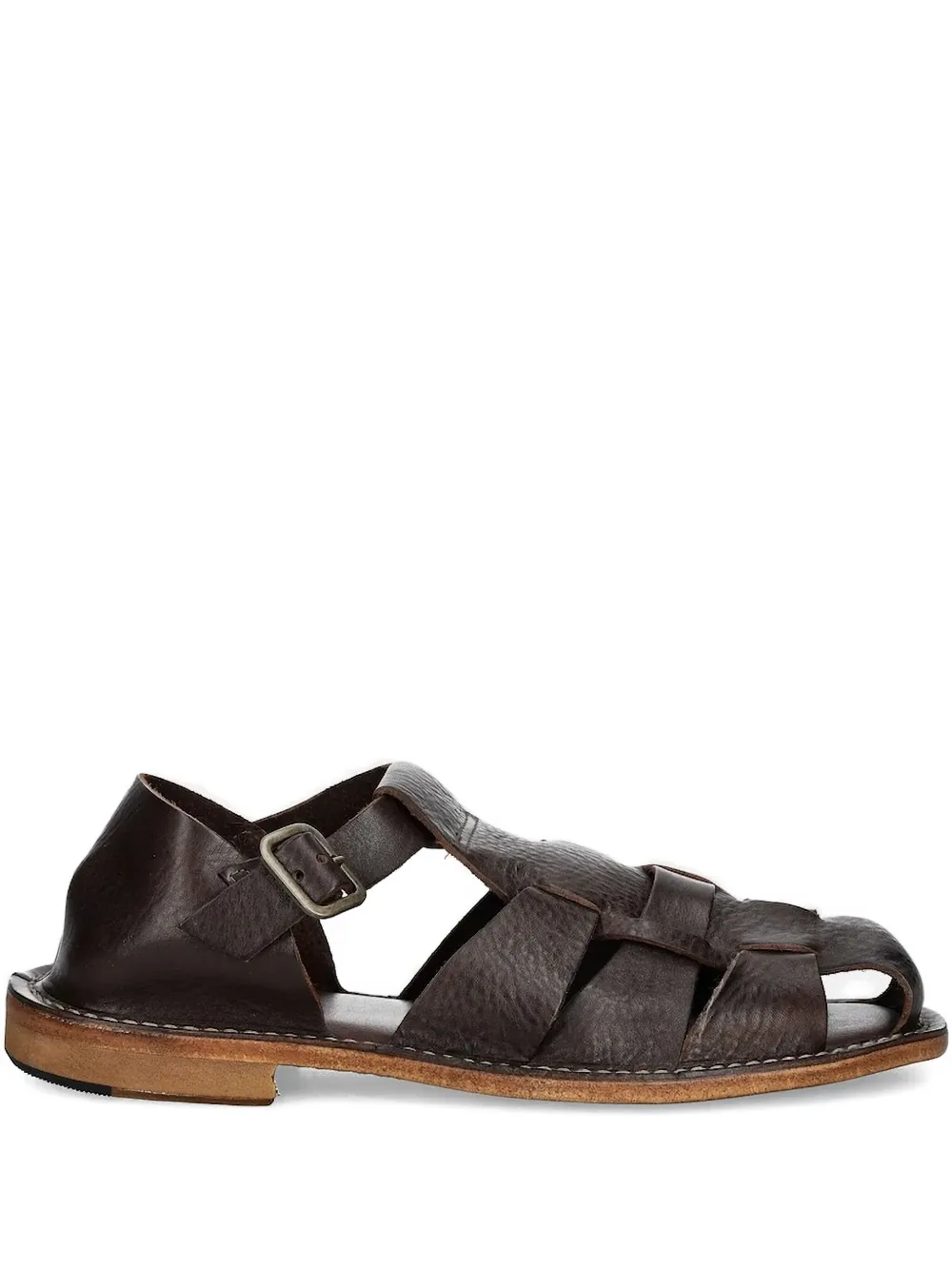 Astorflex leather woven sandals Brown