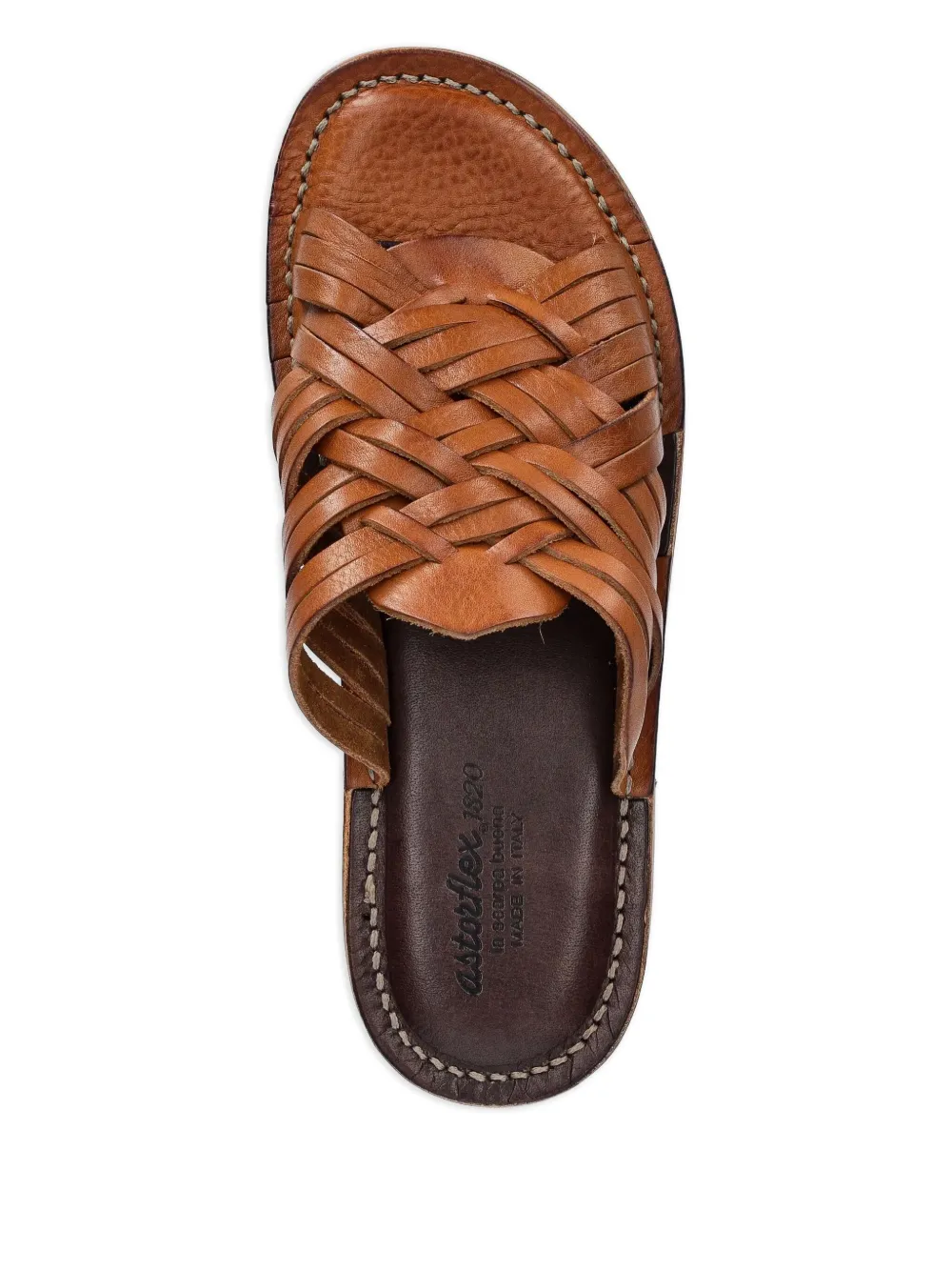 Astorflex Erelflex woven leather sandals Brown