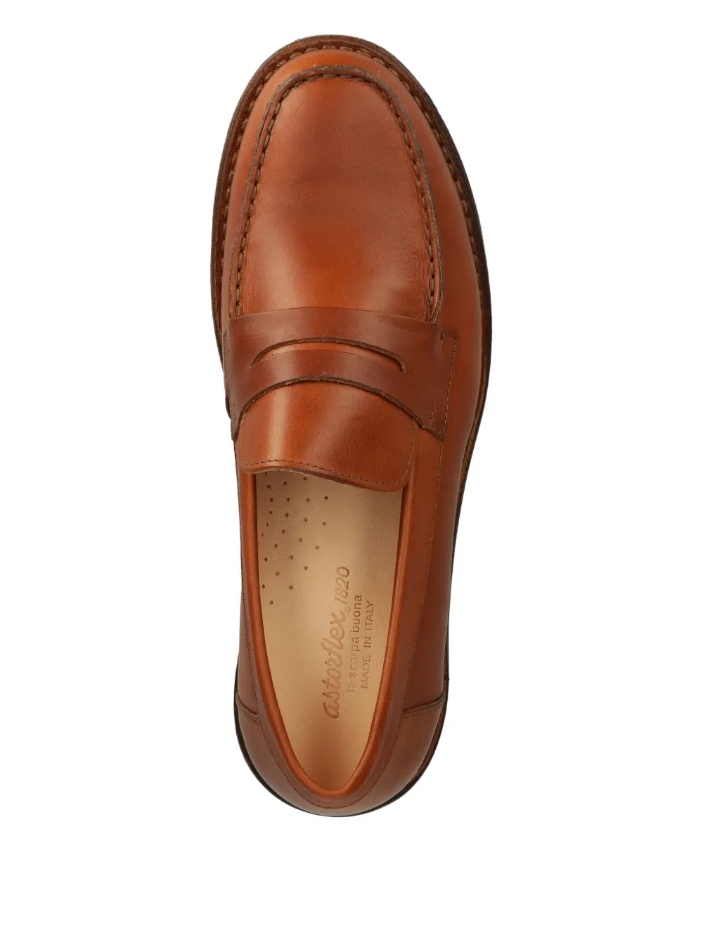 Astorflex Mokaflex penny leather loafers Brown