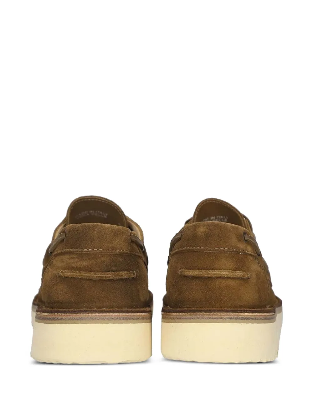 Astorflex suede-leather lace-up boat loafers Brown