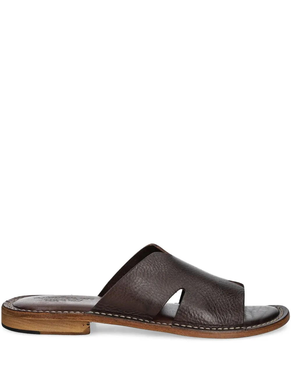 Astorflex Leather Cut-out Sandals In Brown