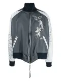 Greg Lauren embroidered bomber jacket - Grey