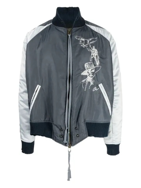 Greg Lauren embroidered bomber jacket