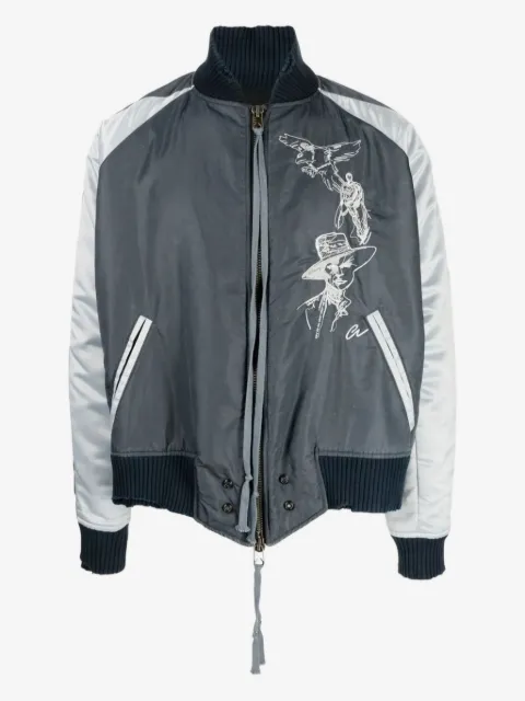 Greg Lauren Bomberjack met borduurwerk