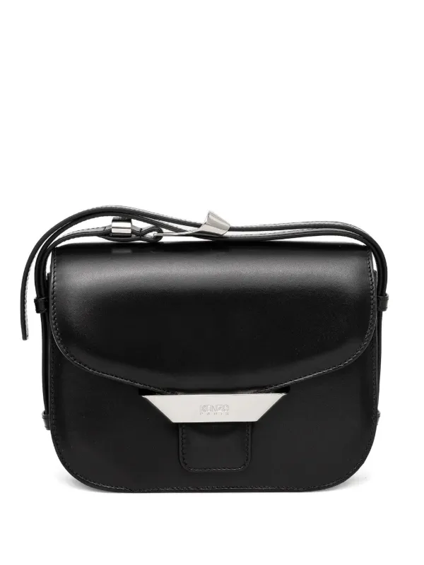 【kiki 】KENZO 黒レザー ベルト チェーン付き 裏地赤 KENZO 黒レザー ベルト チェーン付き 裏地赤