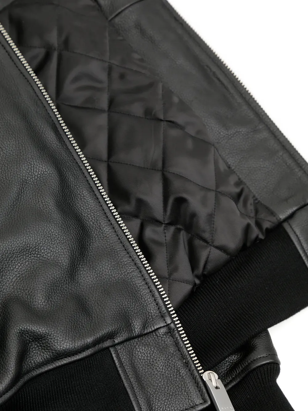 1017 ALYX 9SM zip-front leather jacket Zwart
