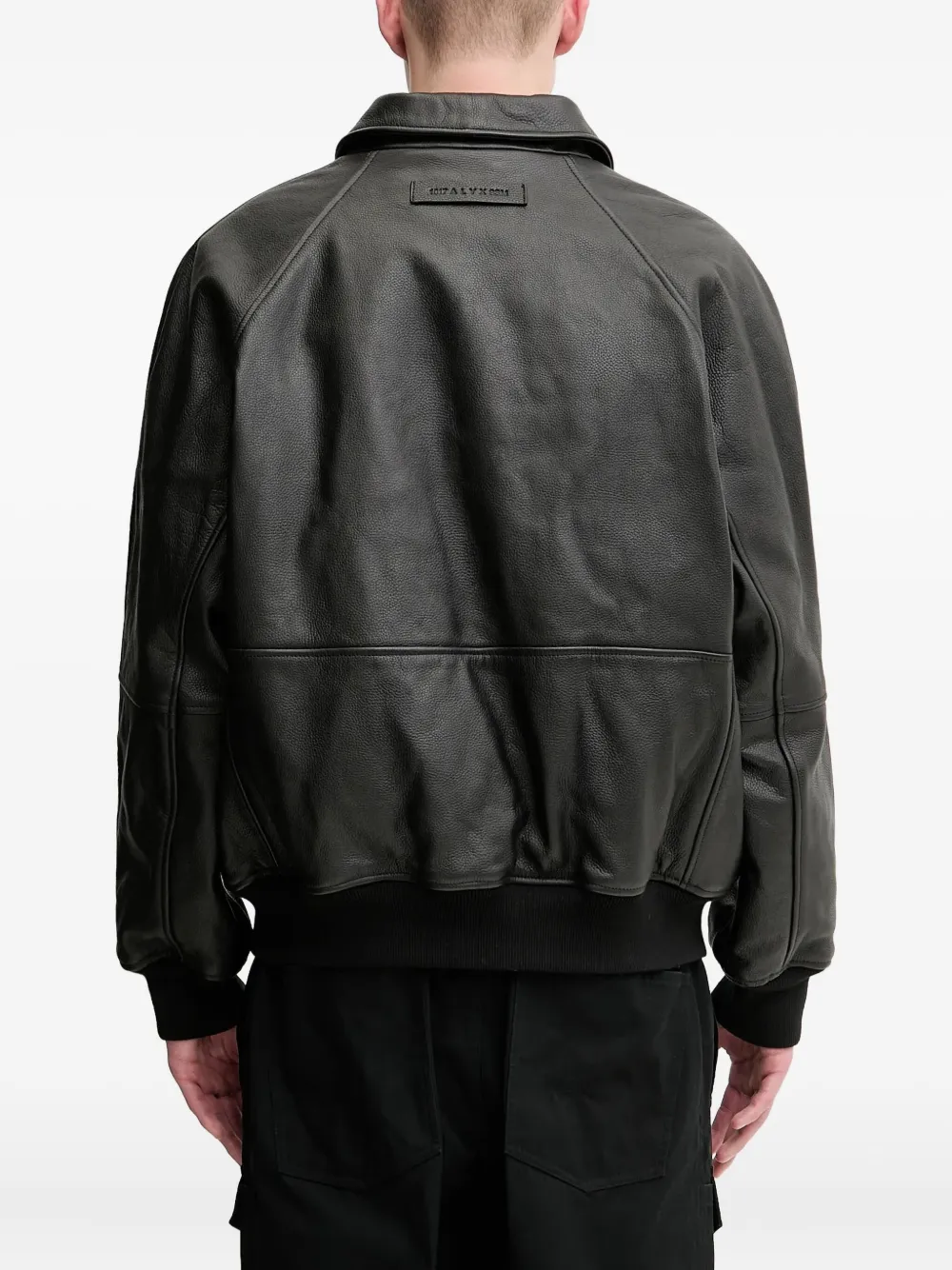1017 ALYX 9SM zip-front leather jacket Zwart