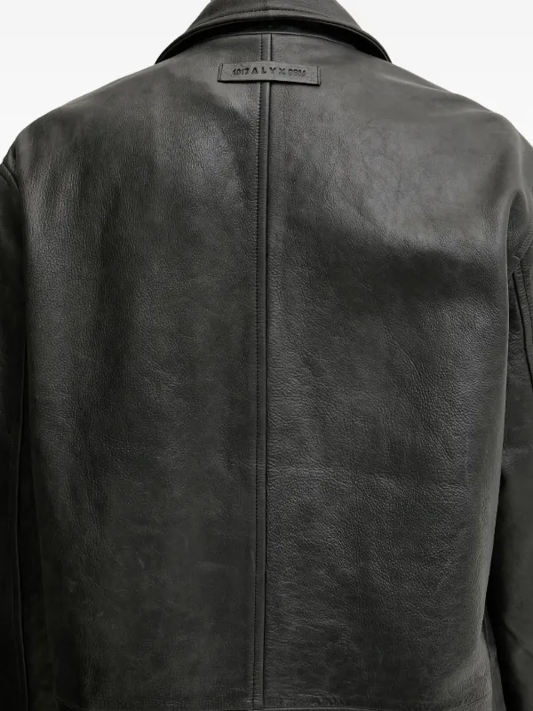 1017 ALYX 9SM Leather Coat | Black | FARFETCH