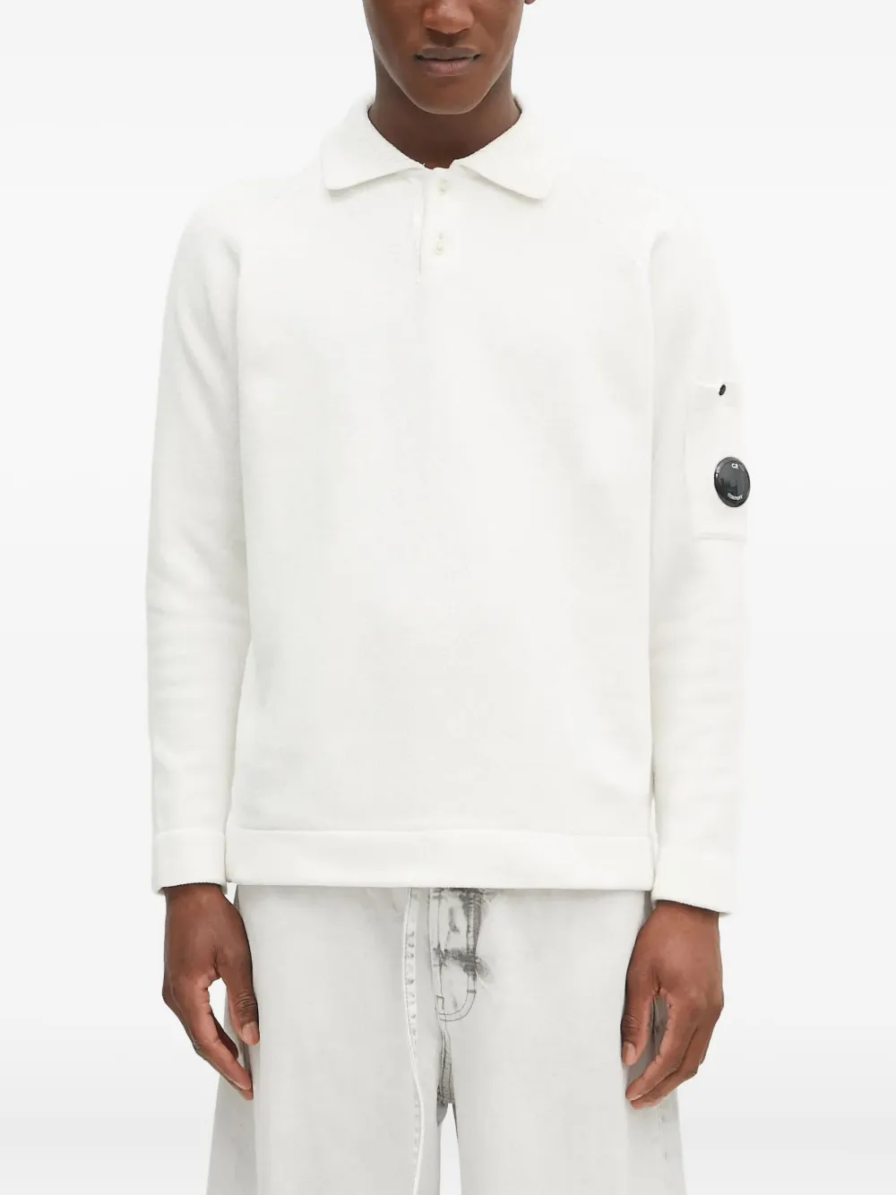 C.P. Company Poloshirt met Lens-zak Wit