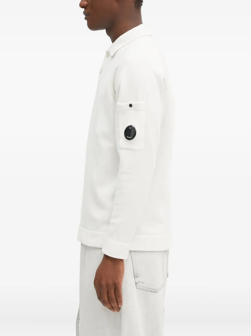 C.P. Company Poloshirt met Lens-zak Wit