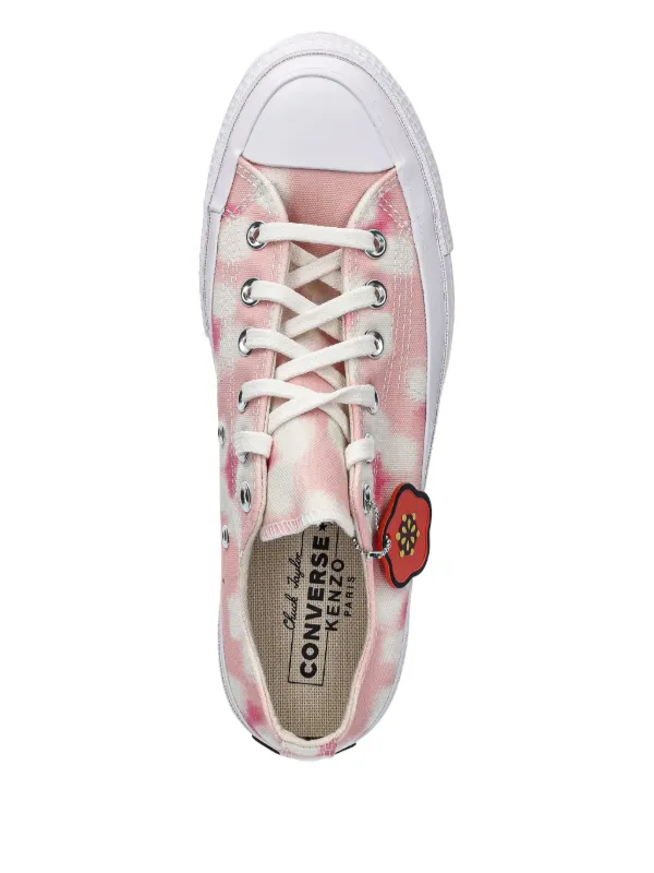 ケオン.。.:*♡ Kenzo x Converse tie-dye Flower Sneakers | Pink | FARFETCH JO
