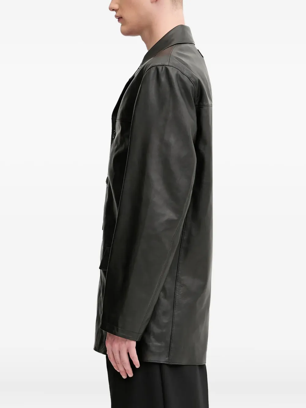 1017 ALYX 9SM Leren jack Zwart