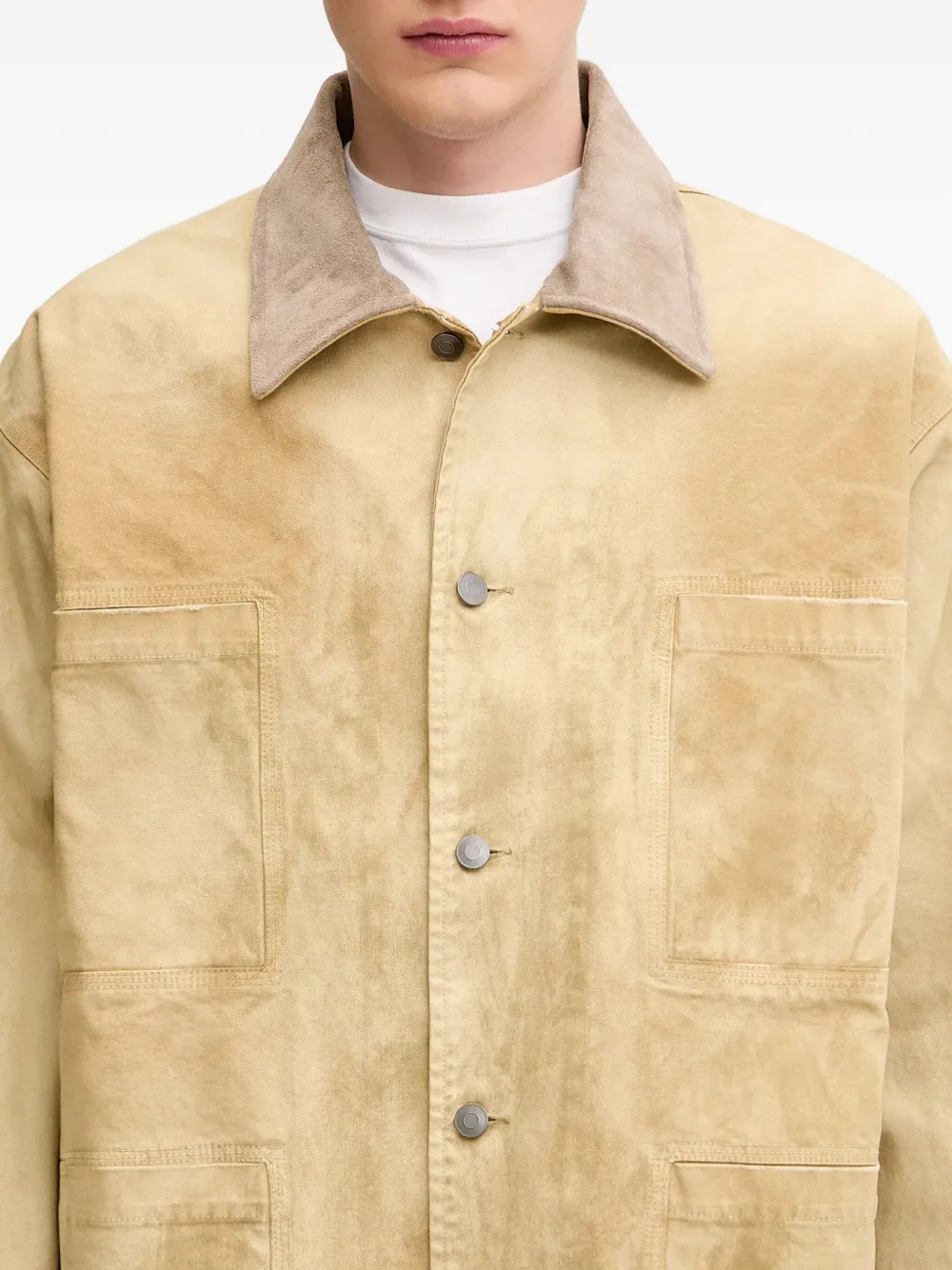 1017 ALYX 9SM Jack met suède kraag Beige