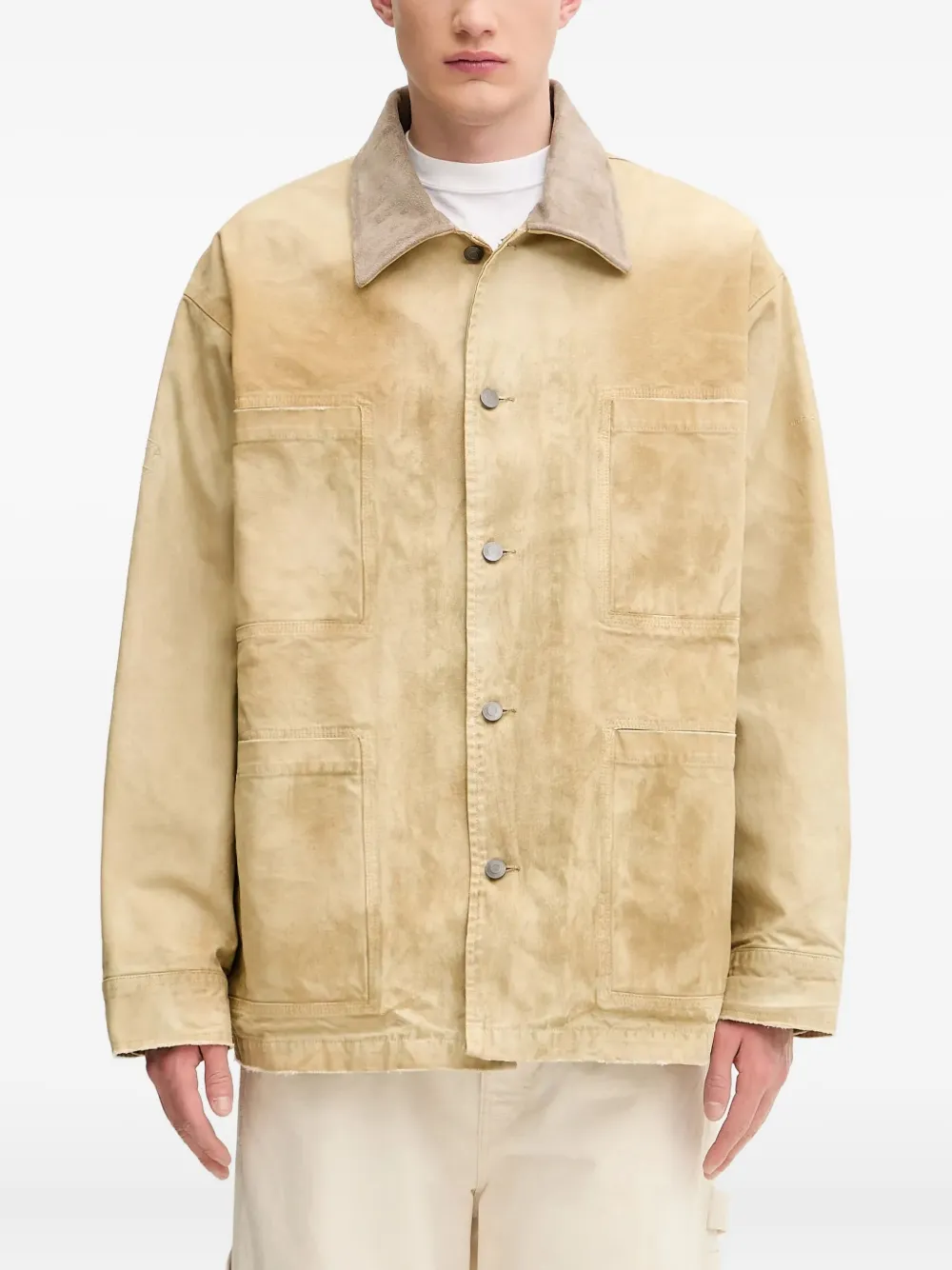 1017 ALYX 9SM Jack met suède kraag Beige