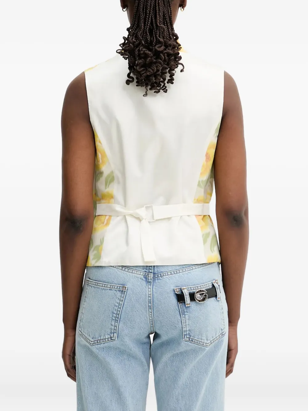 Kenzo Peonies mouwloze top Wit