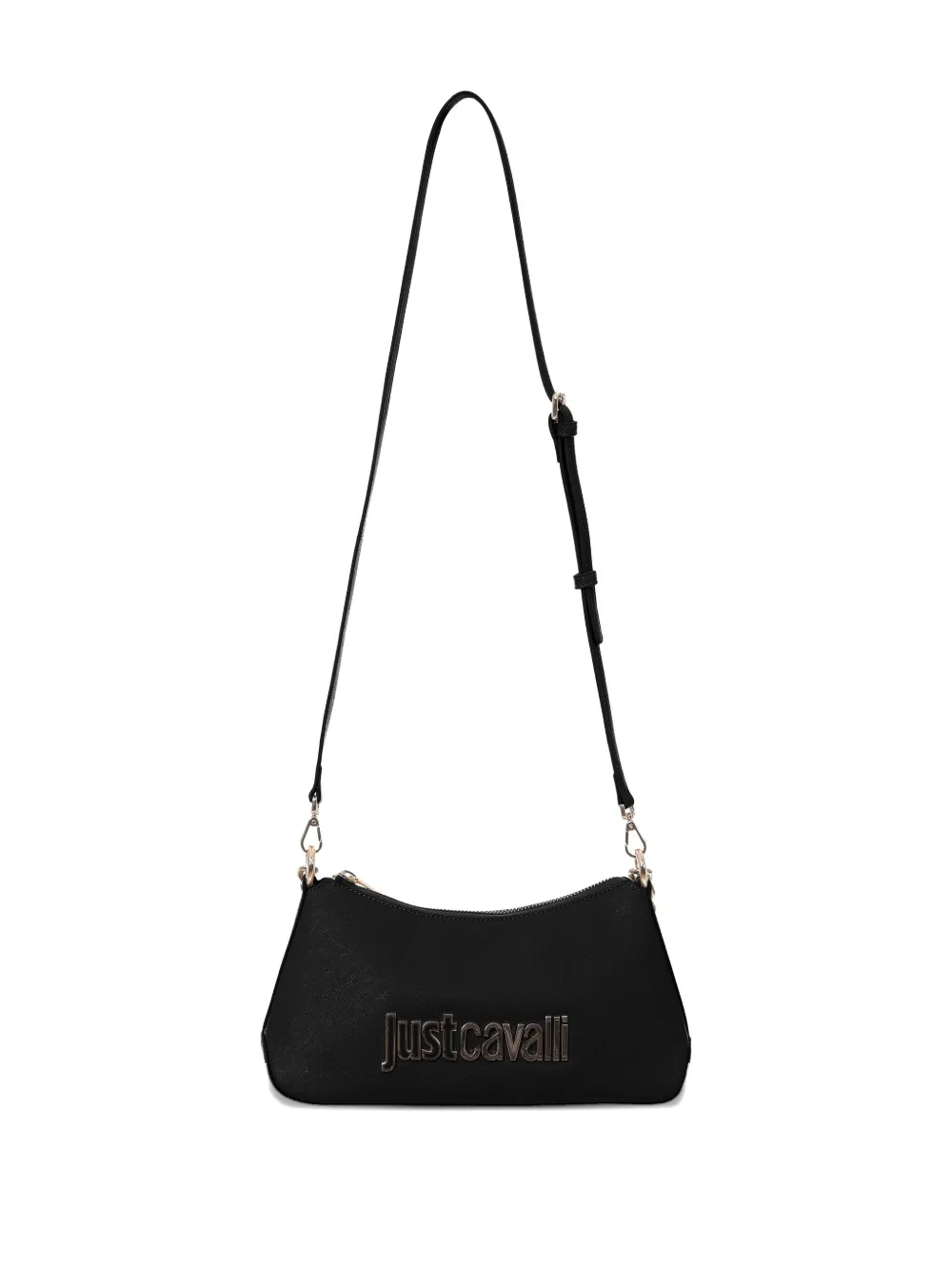 Just Cavalli Logo-plaque Chain-strap Shoulder Bag In Black