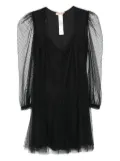 TWINSET polka-dot puff-sleeve mini dress - Black