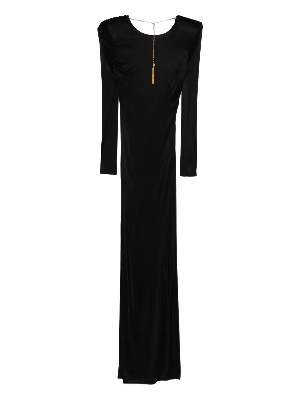 Elisabetta Franchi Maxi-jurk met lange mouwen Zwart