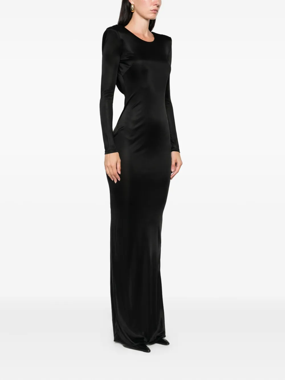 Elisabetta Franchi Maxi-jurk met lange mouwen Zwart