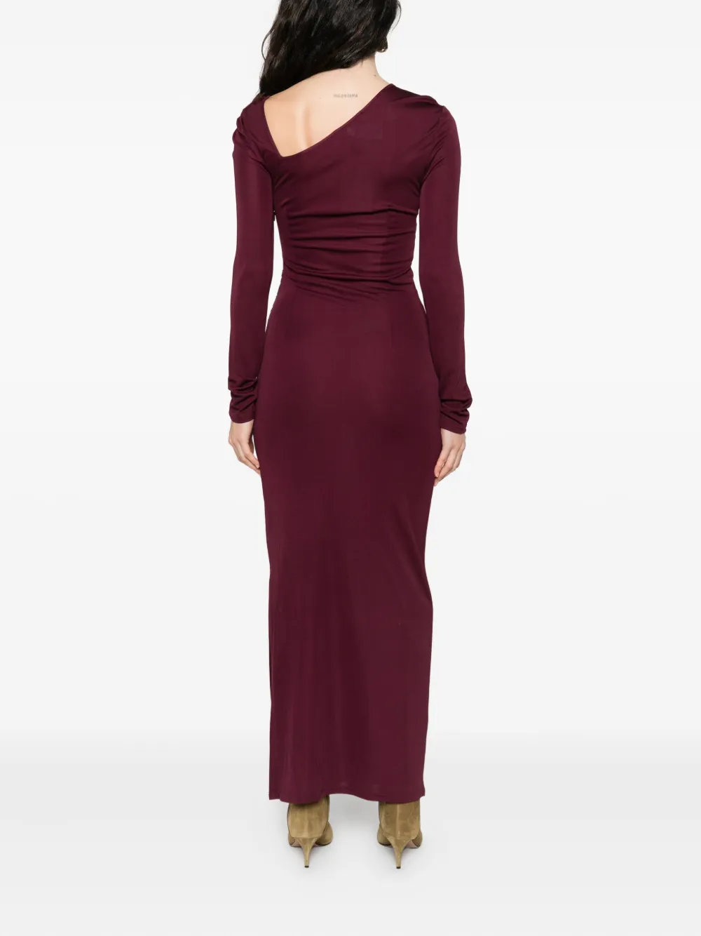 TWINSET draped asymmetric maxi dress Paars