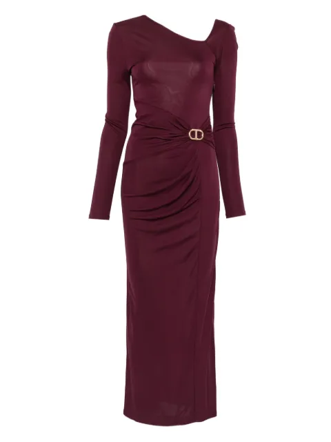 TWINSET draped asymmetric maxi dress