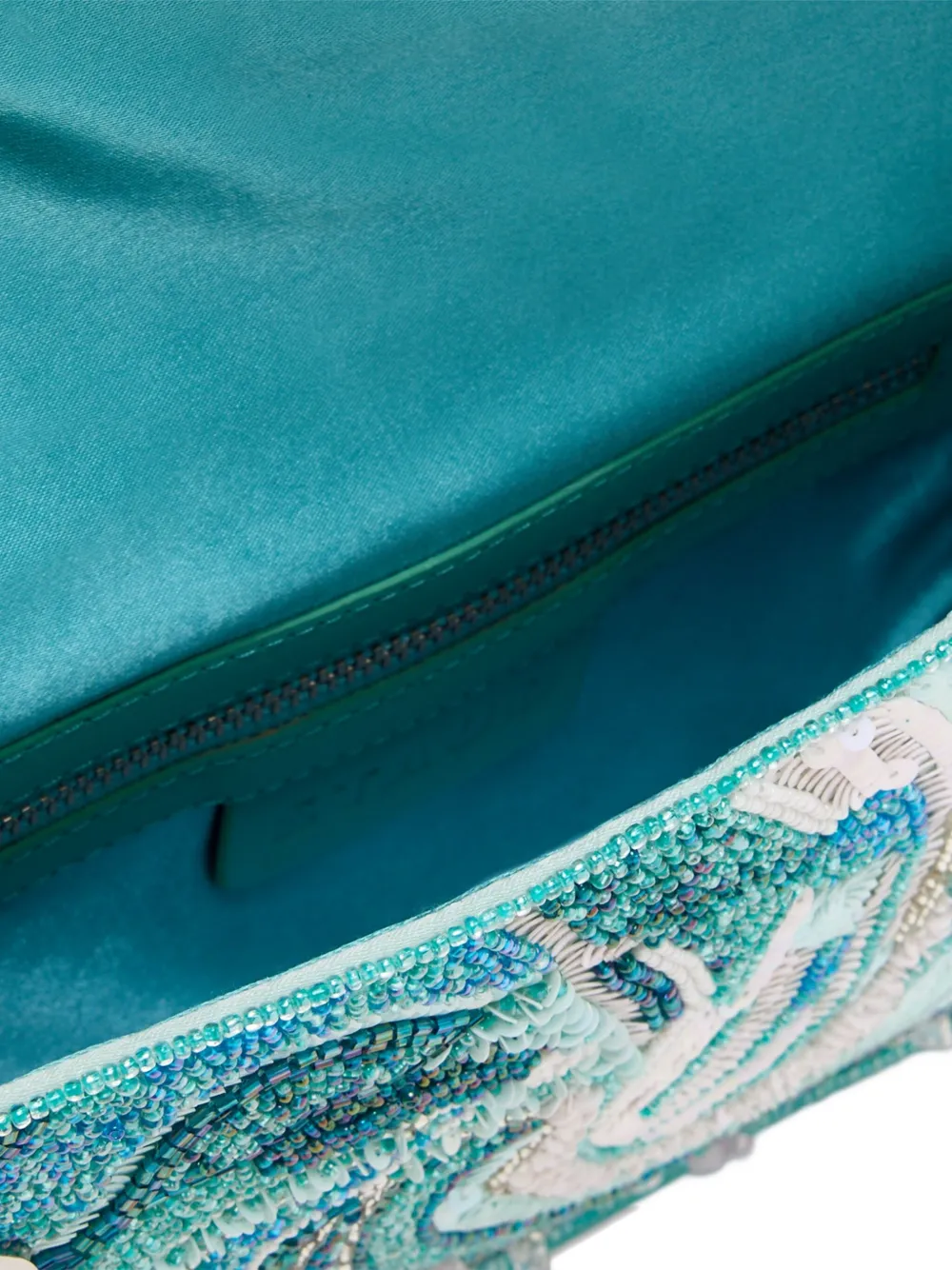 STAUD beaded-wave shoulder bag Groen