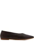 STAUD Alba leather ballet flats - Brown