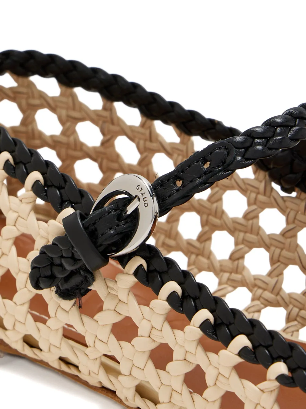 STAUD Nell crochet ballet flats Neutrals