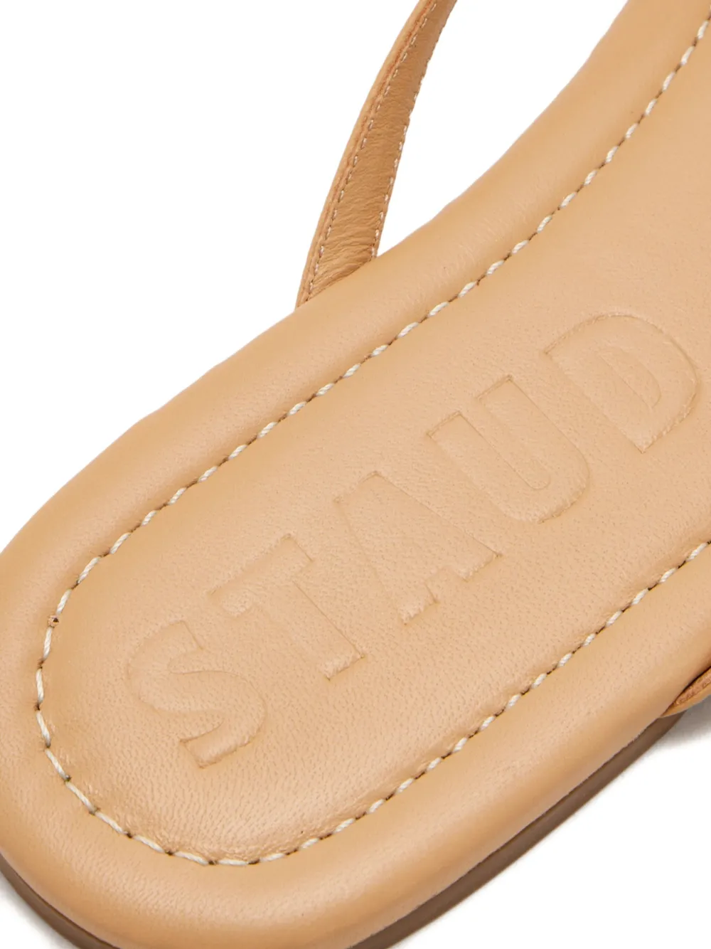 STAUD leather thong sandals Neutrals