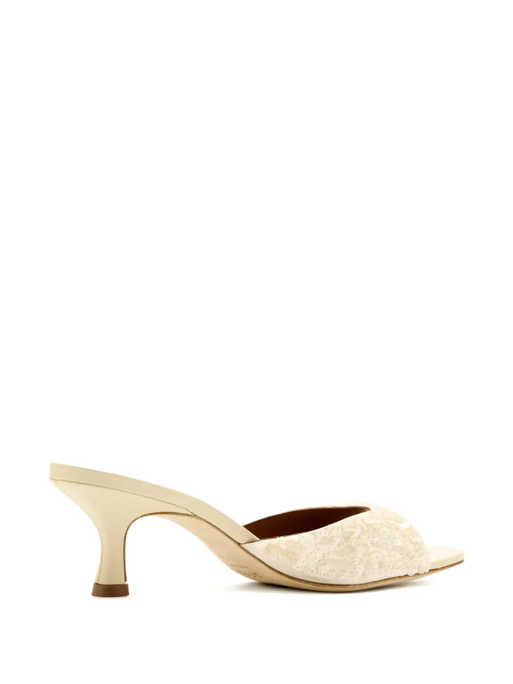 STAUD 55mm sequin-embellished sandals Neutrals