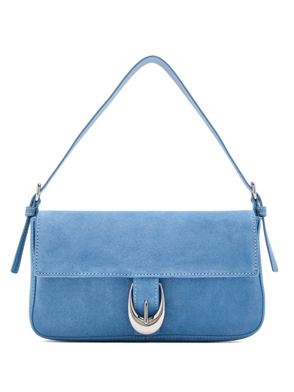 Staud Harlow Suede Shoulder Bag In Blue