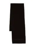 Givenchy logo-embroidered wool scarf - Brown