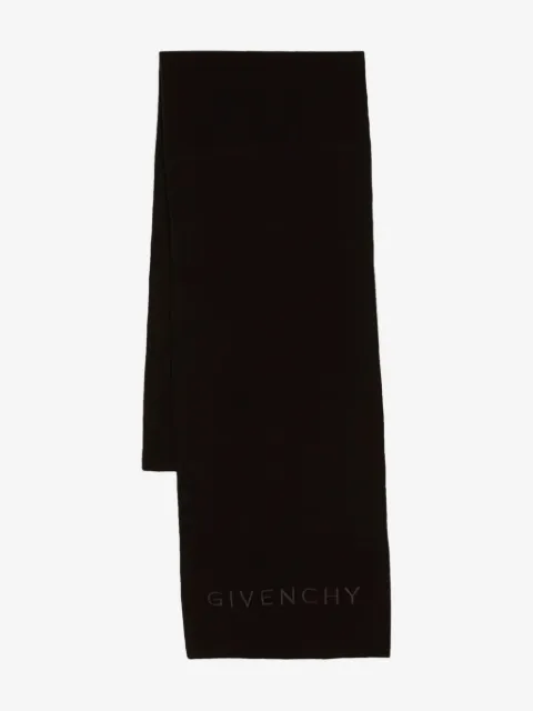 Givenchy logo-embroidered wool scarf