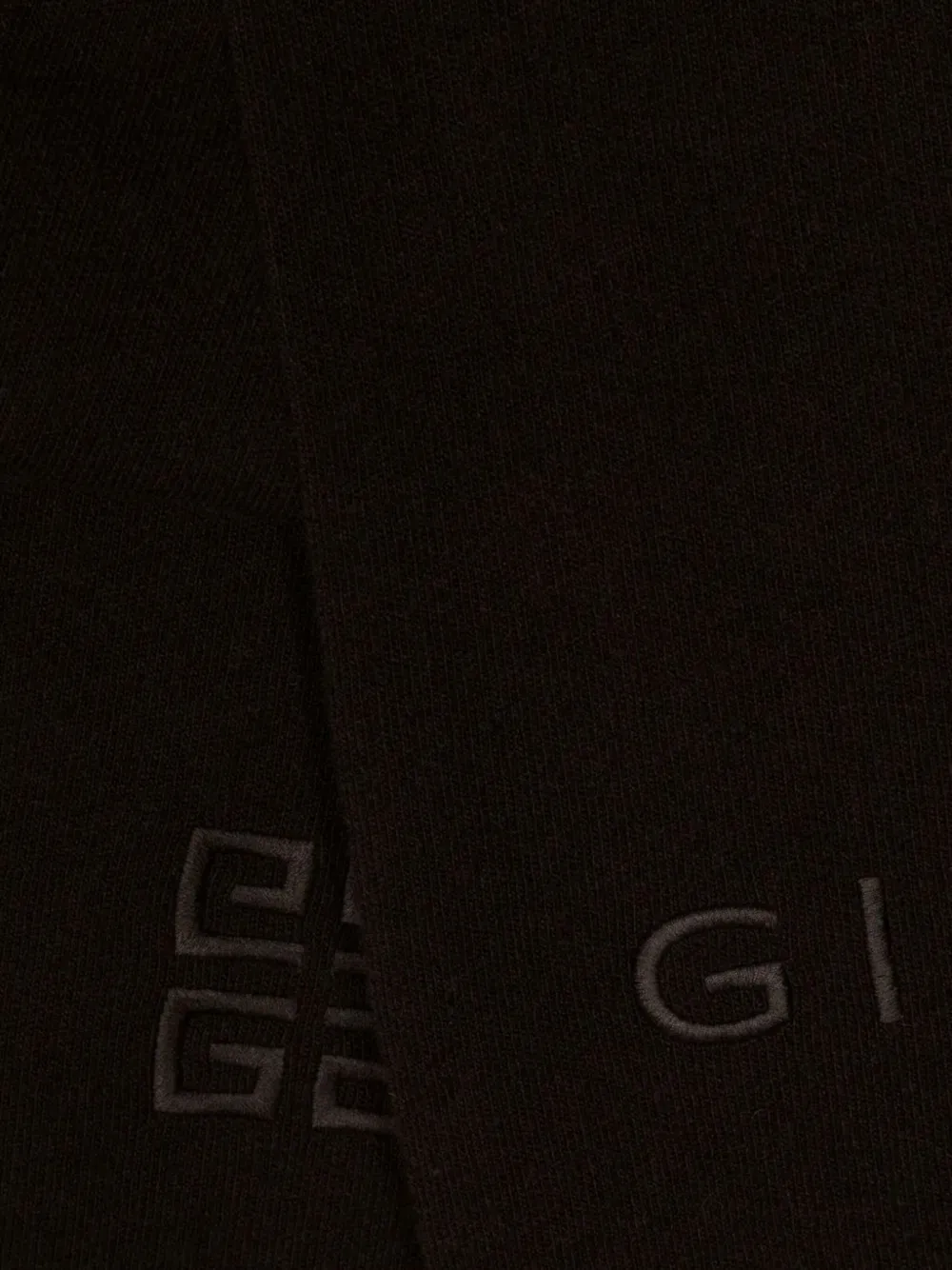 Givenchy logo-embroidered wool scarf Bruin