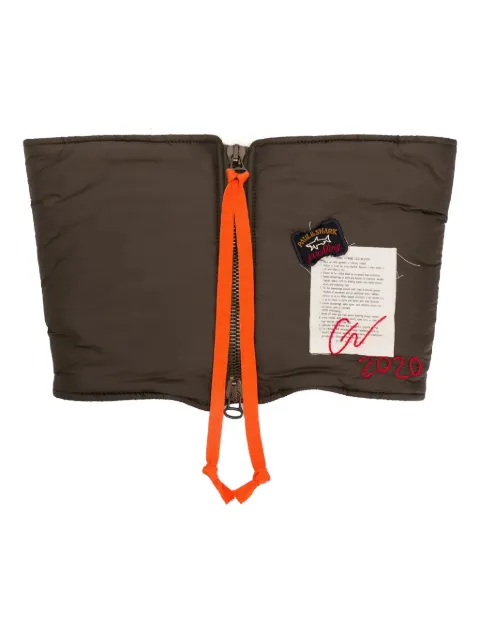 Greg Lauren padded zip-up scarf