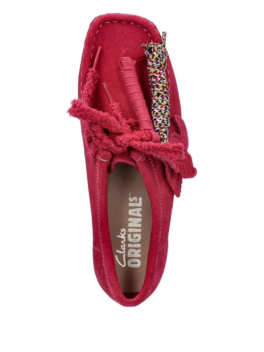 Clarks Originals Wallabee Suede Derby Shoes In Pink