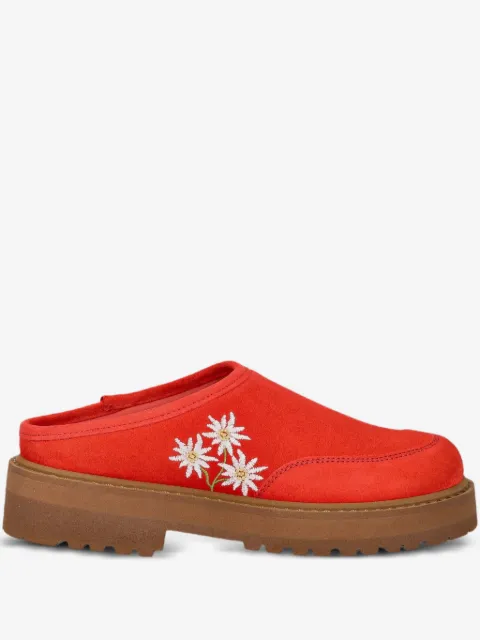 Diemme Maggiore Stella Alpina mules med plateausål og broderi