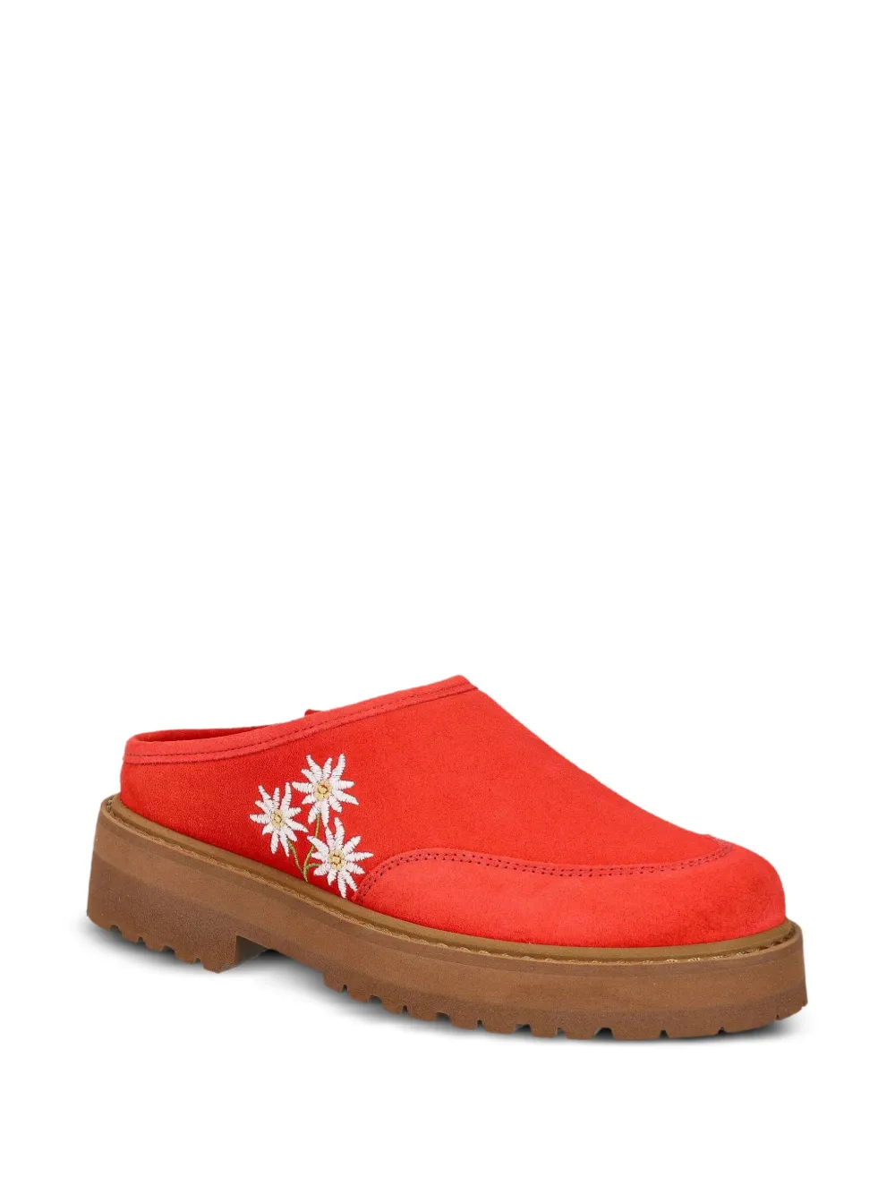 Diemme Maggiore Stella Alpina embroidered platform mules Orange