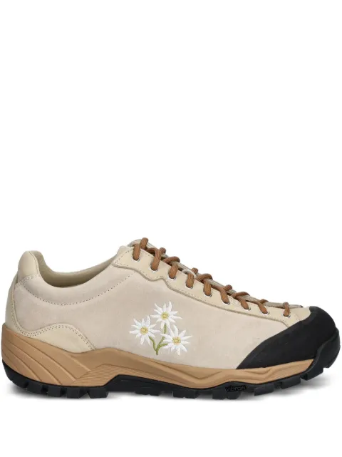 Diemme Movida Stella Alpina flower-embroidered suede sneakers