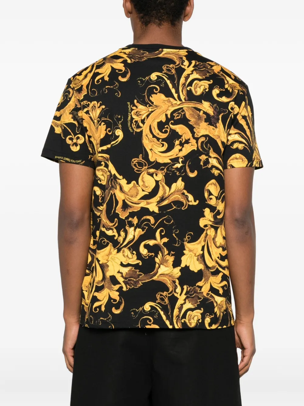 Versace Jeans Couture T-shirt met barokprint Zwart