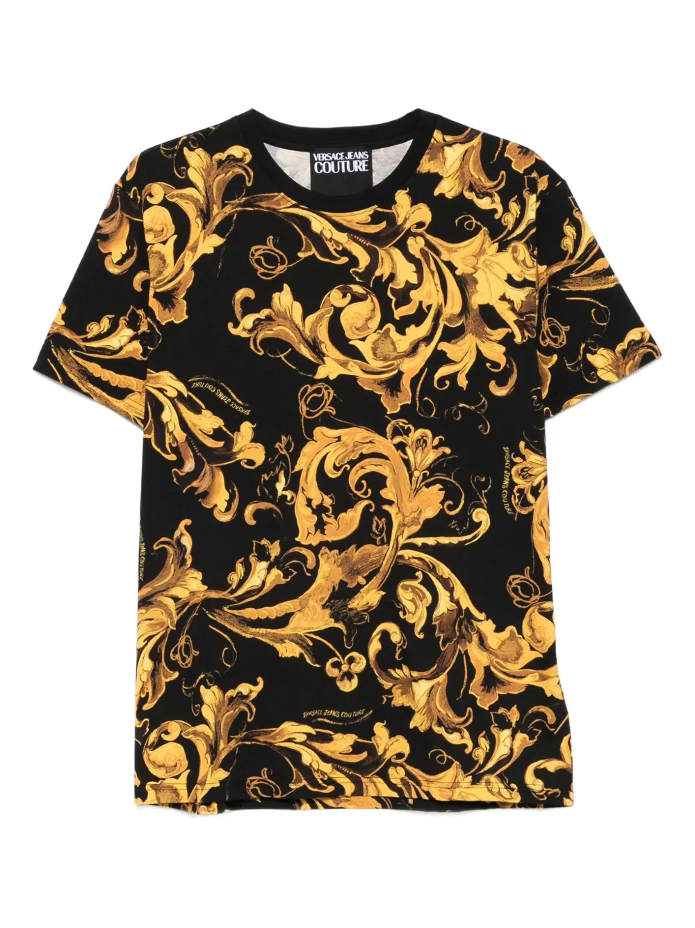 Versace Jeans Couture T-shirt met barokprint Zwart