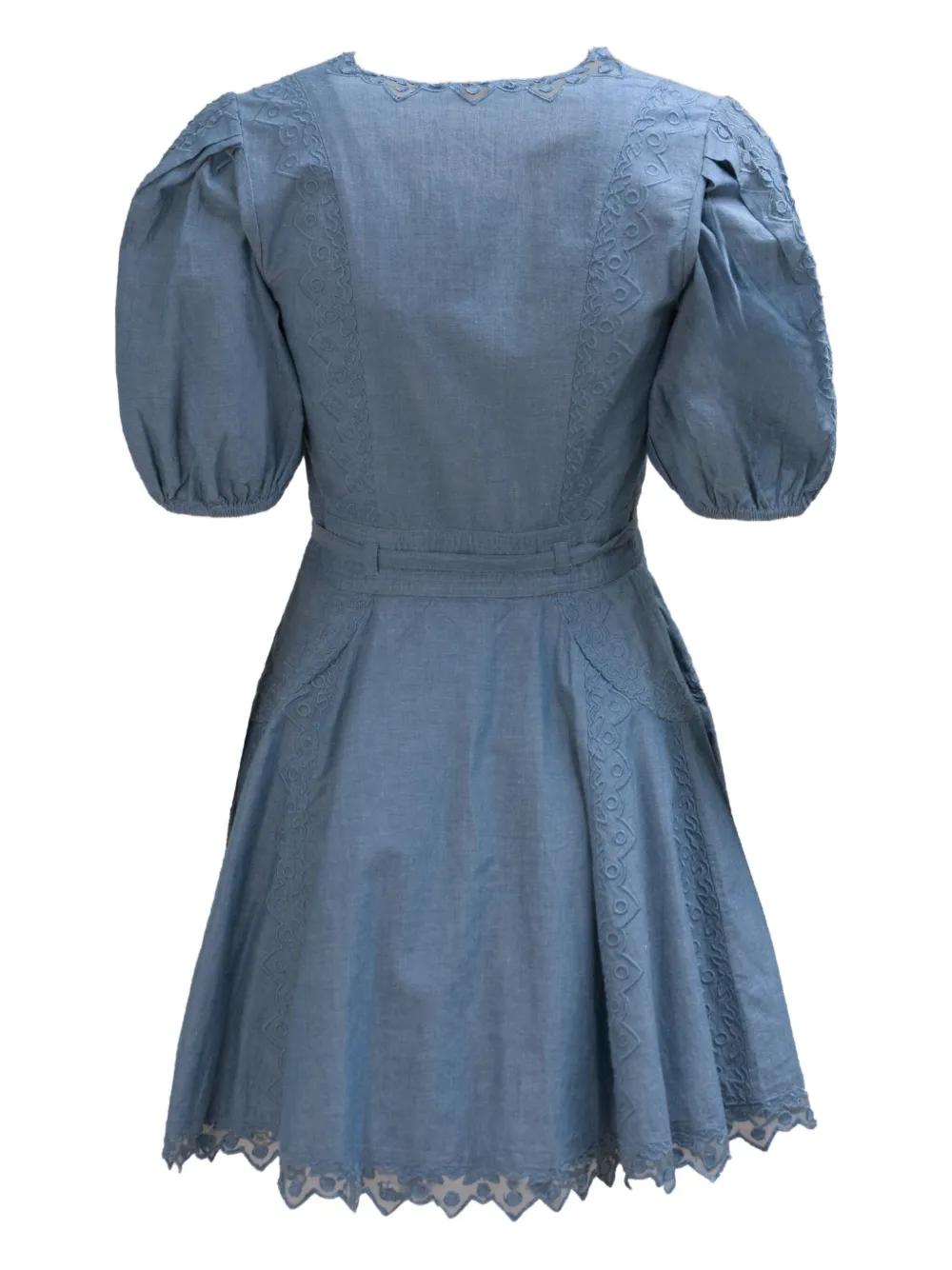 Ulla Johnson Jurk met pofmouwen Blauw