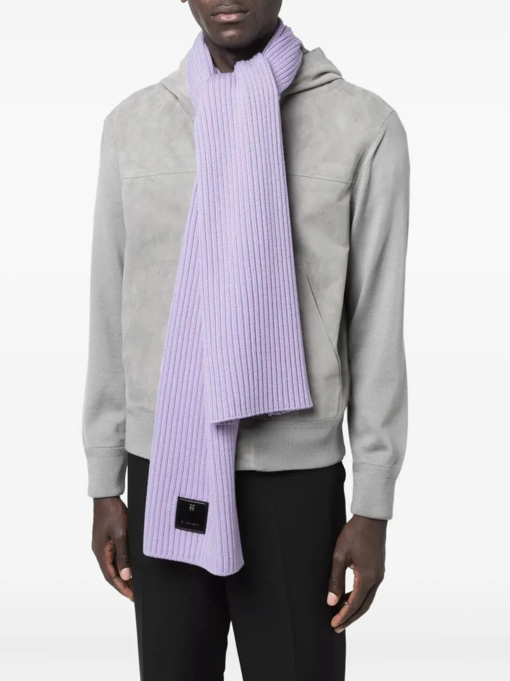 Givenchy ribbed cotton scarf Paars