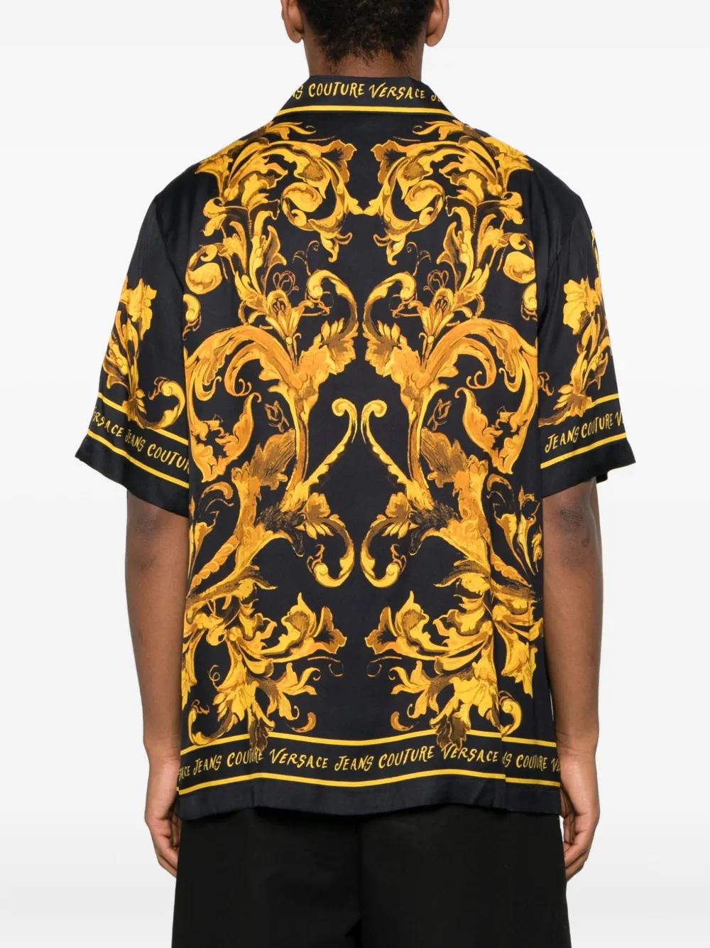 Versace Jeans Couture Overhemd met barokprint Zwart