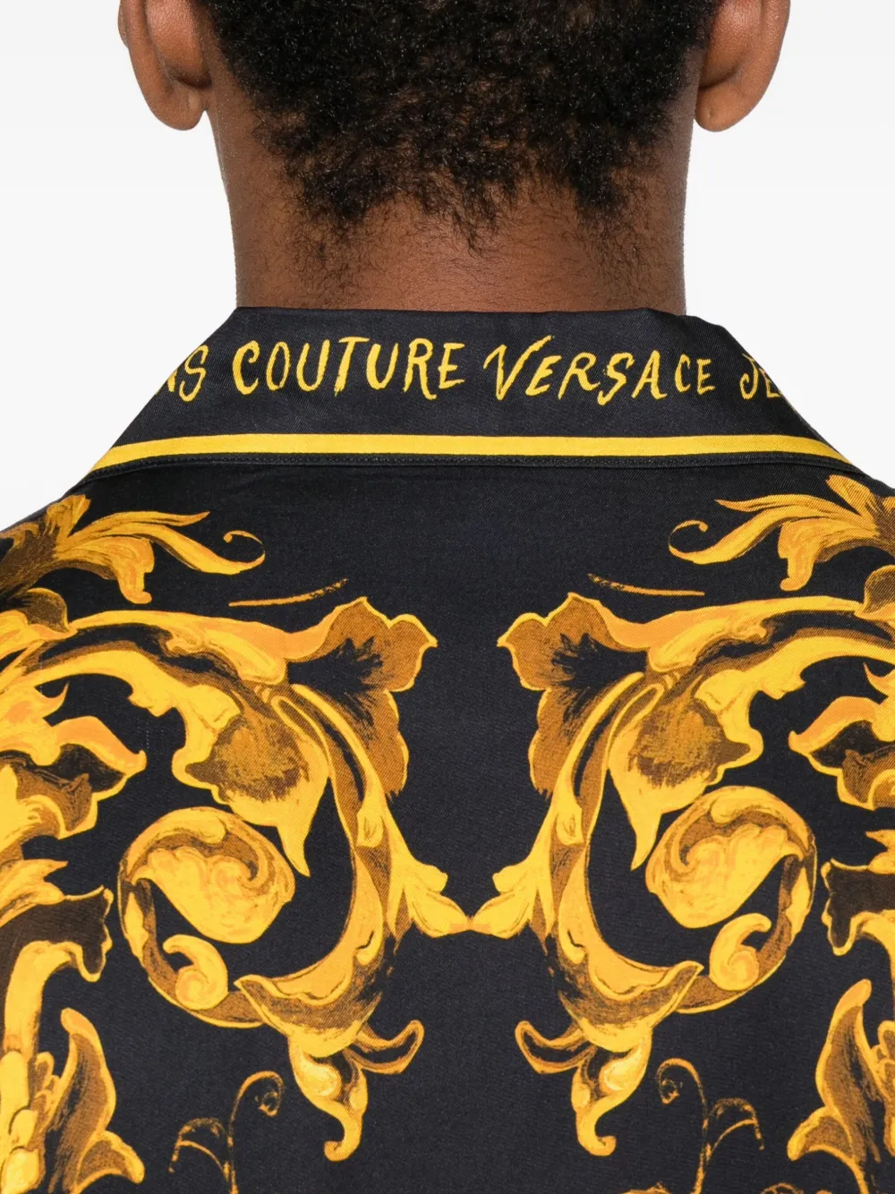 Versace Jeans Couture Overhemd met barokprint Zwart
