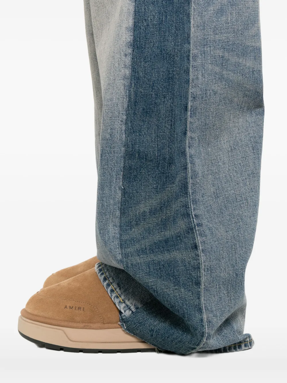 R13 colour-block panelled jeans Blauw