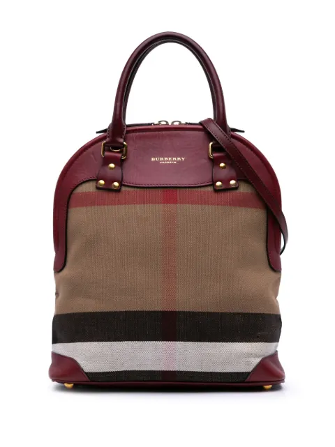 Burberry Pre-Owned 2000-2017 Medium Mega Check Canvas Bloomsbury Saddle satchel