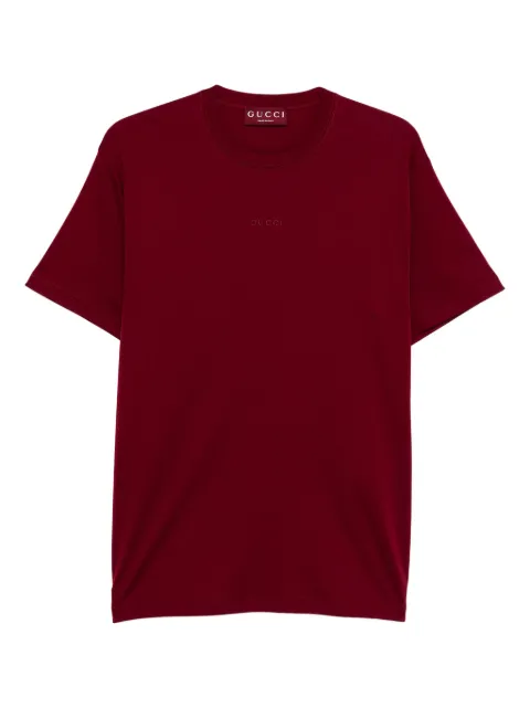 Gucci logo-embroidered crew-neck T-shirt